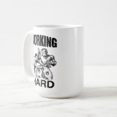 hard werken koffiemok (Voorkant links)