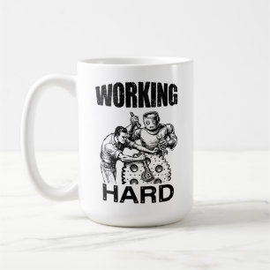 hard werken koffiemok