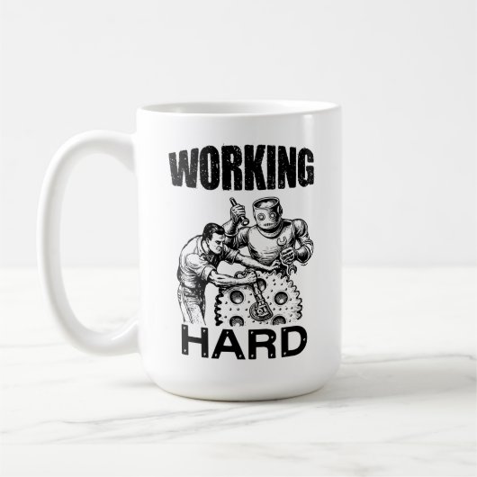 hard werken koffiemok (Links)