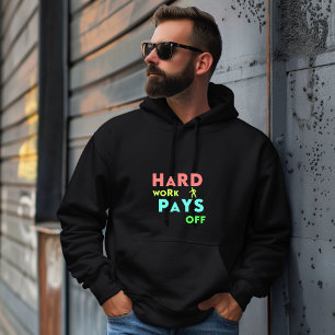 Hard werken loont – blijf gefocust, blijf gemotive hoodie