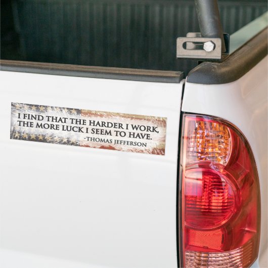 hard werken = lukken bumpersticker (Op Truck)