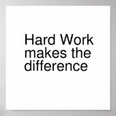 Hard werken maakt het verschil. poster (Voorkant)