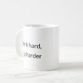 Hard werken Nap Harder – Kantoor Slacker Mok (Voorkant links)
