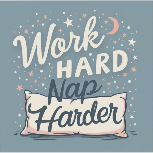 Hard werken Nap Harder Sticker (Voorkant)