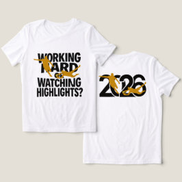 Hard werken of hoogtepunten kijken Funny Voetbal Tri-Blend Shirt