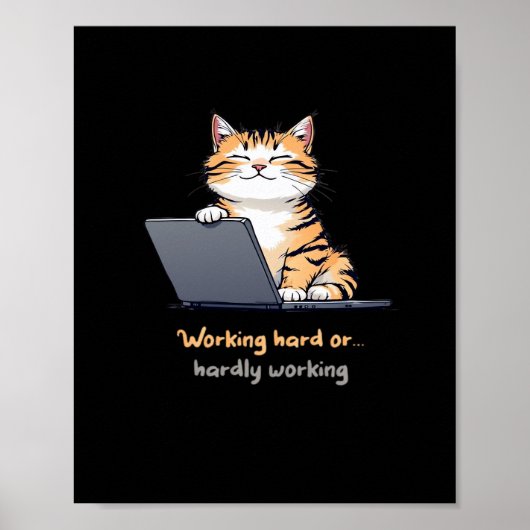 Hard werken of nauwelijks werken poster (Voorkant)
