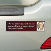 hard werken om dom te blijven bumpersticker (Op auto)