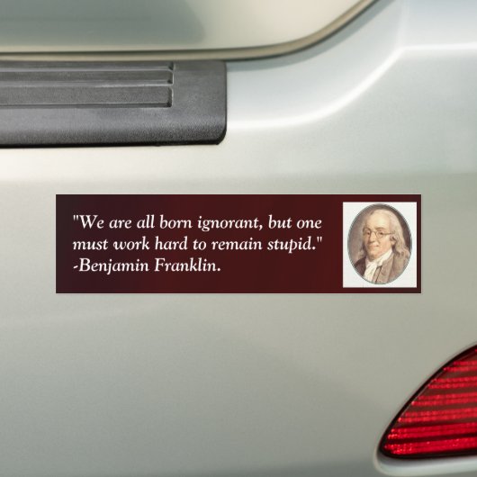 hard werken om dom te blijven bumpersticker (Op auto)