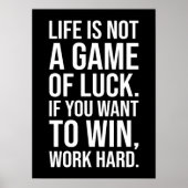 Hard werken om te winnen - Gym, drukte, succes, mo Poster (Voorkant)