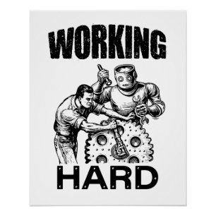 hard werken perfect poster
