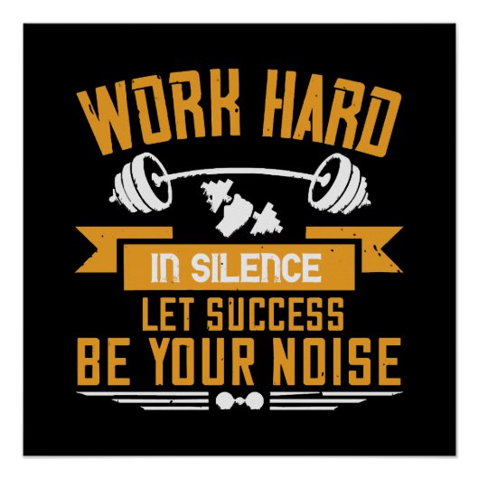 Hard werken perfect poster (Voorkant)