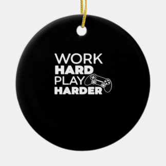 Hard werken Play Hard Classic Essential Keramisch Ornament