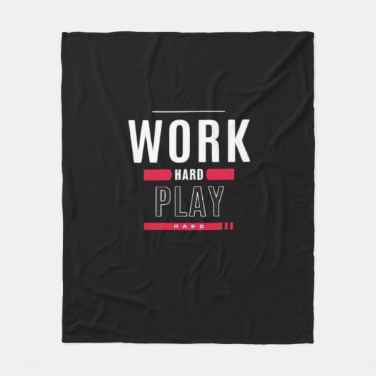 Hard werken Play Hard Classic Viral Fleece Deken (Voorkant)