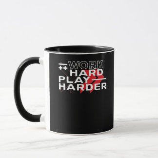 Hard werken Play Hard Motivatie Gaming Hustling C Mok