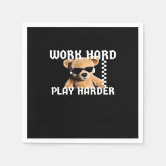 Hard werken Play Hard- Teddy Bear Classic Servet