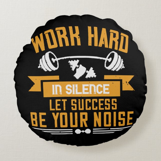 Hard werken rond kussen (Voorkant)