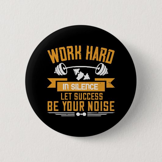 Hard werken ronde button 5,7 cm (Voorkant)