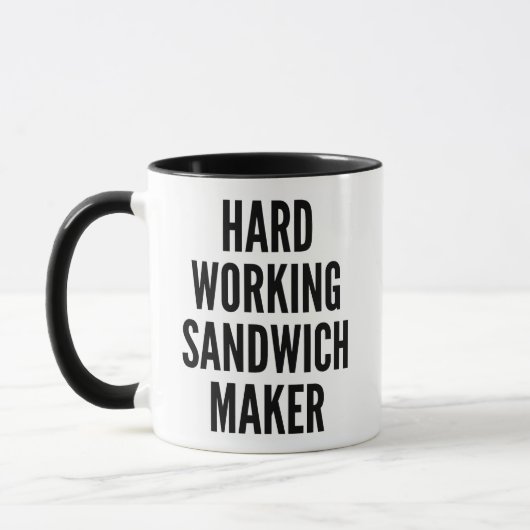 Hard werken Sandwich Maker Mok (Links)