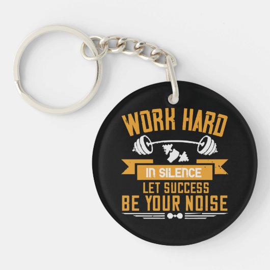 Hard werken sleutelhanger (Voorkant)