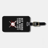hard werken snel links Baseball Funny Bagagelabel (Voorkant horizontaal)