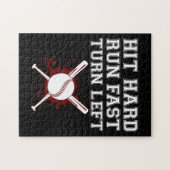  hard werken snel links Baseball Funny Legpuzzel (Horizontaal)