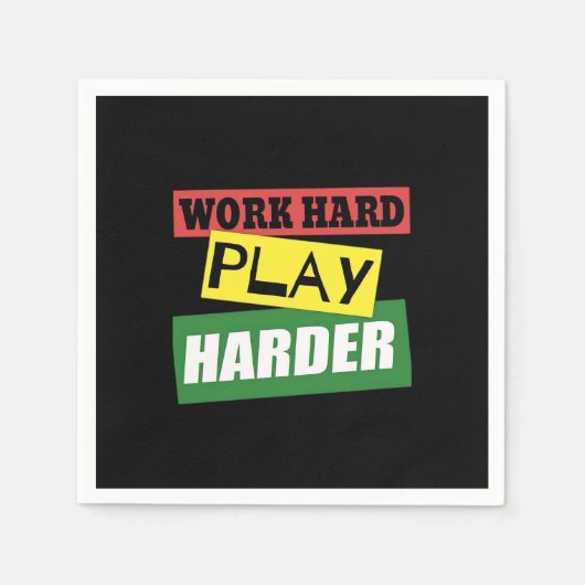 Hard werken Speel Hard Essentiële Trend Servet (Voorkant)