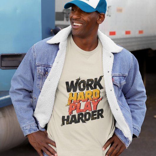 Hard werken Speel harder - Grappig werk Giftful T-shirt
