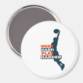 Hard werken Speel zo hard basketbalspeler Classic Magneet (Voorkant / Achterkant)