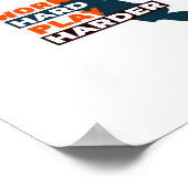 Hard werken Speel zo hard basketbalspeler Classic Poster (Hoek)