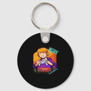 Hard werken Speel zo hard Motivatie Quote Sleutelhanger