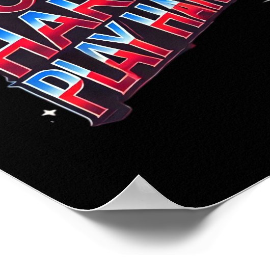 Hard werken Speel zo hard - Motivatie typografie D Poster (Hoek)