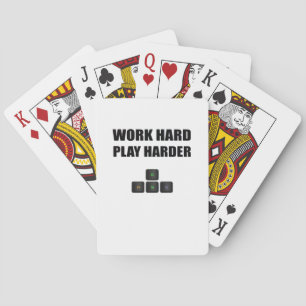 Hard werken Speel zo hard - RGB Pokerkaarten