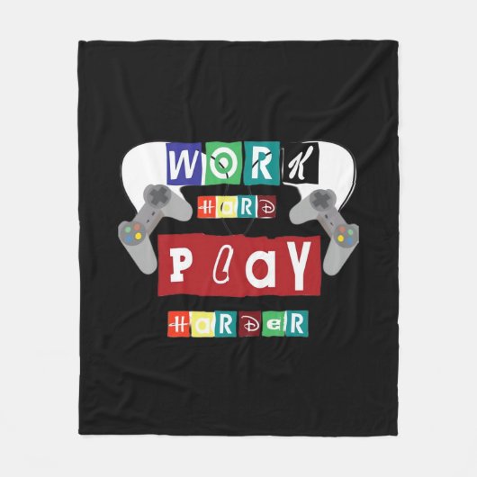 Hard werken Speel zo hard trending luiheid Fleece Deken (Voorkant)