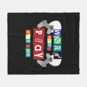 Hard werken Speel zo hard trending luiheid Fleece Deken (Voorkant (Horizontaal))