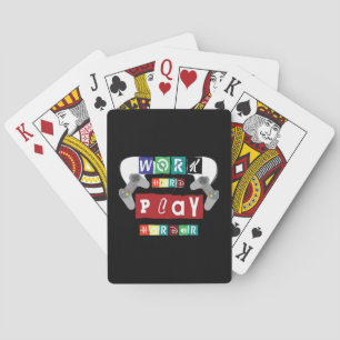 Hard werken Speel zo hard trending luiheid Pokerkaarten