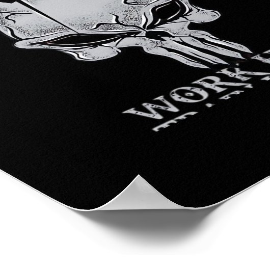 Hard werken Speel zo hard voor fitnessfreaks Poster (Hoek)