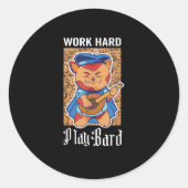 Hard werken Speelbord Ronde Sticker (Voorkant)