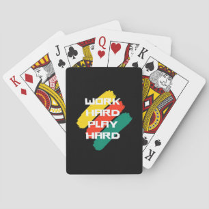 Hard werken Spelen Hard Cool Design Classic Pokerkaarten