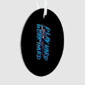 Hard werken Spelen zo hard Classic Meme Ornament (voorkant)
