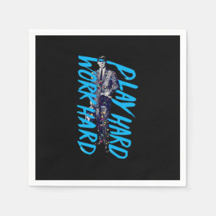 Hard werken Spelen zo hard Classic Meme Servet