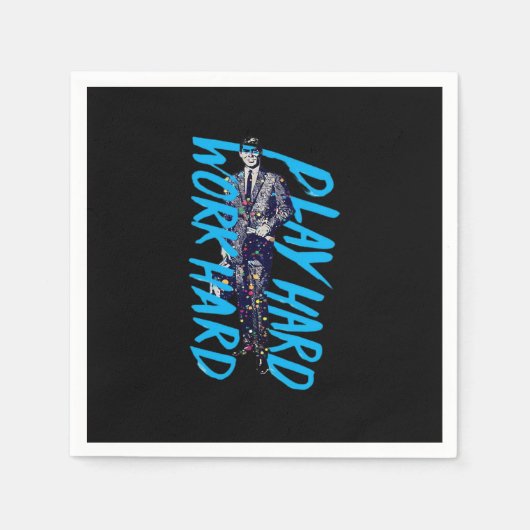 Hard werken Spelen zo hard Classic Meme Servet (Voorkant)