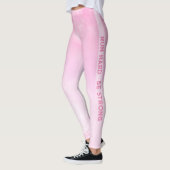 hard werken, sterk zijn | Elegant roze sport actie Leggings (Links)