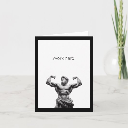 Hard werken Sticker 1 Kaart (Voorkant)