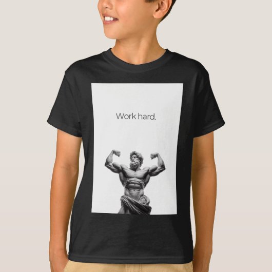 Hard werken Sticker 1 T-shirt (Voorkant)