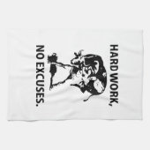 "hard werken" theedoek (Horizontaal)