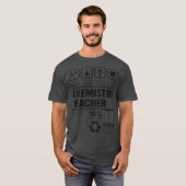 Hard werken vereist cafeïne grappige chemie t-shirt (Voorkant volledig)