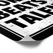 Hard werken verslaat talent statement sportmotivat poster (Hoek)