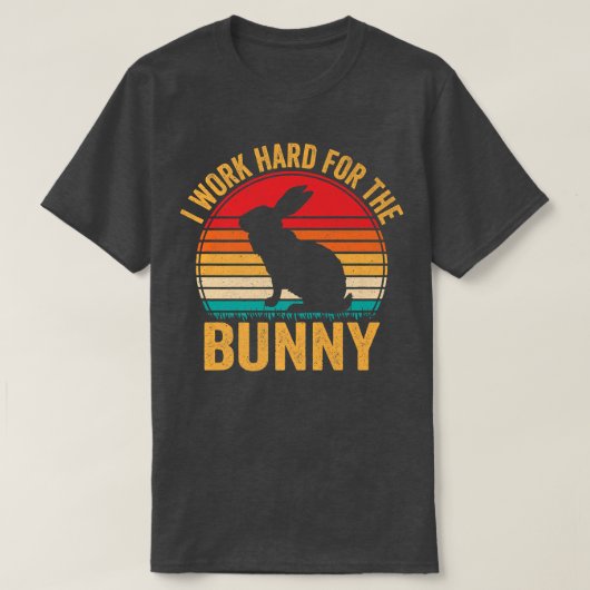 hard werken voor de Bunny Funny Rabbit Lover Girls T-shirt (Design voorkant)