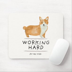 'Hard Werken Voor Mijn Corgi' Grappig Corgi Liefhe Muismat