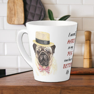 Hard werken voor mijn hond latte mok